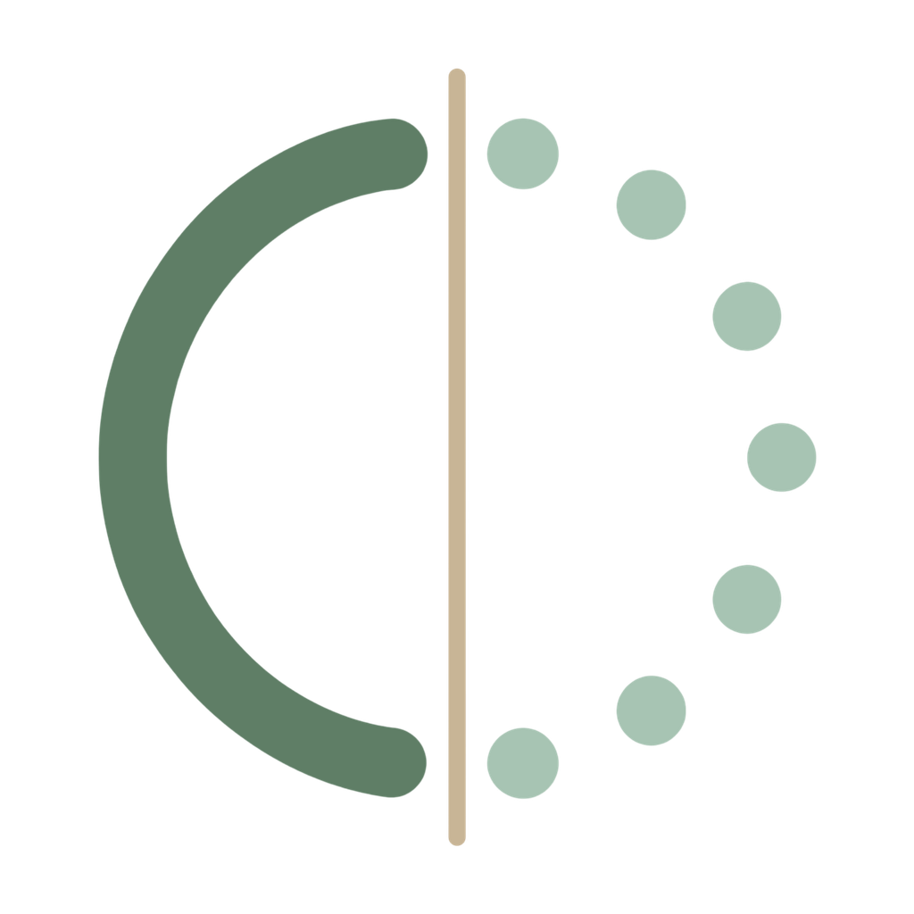 PhantomVR mark in sage green on a transparent background
